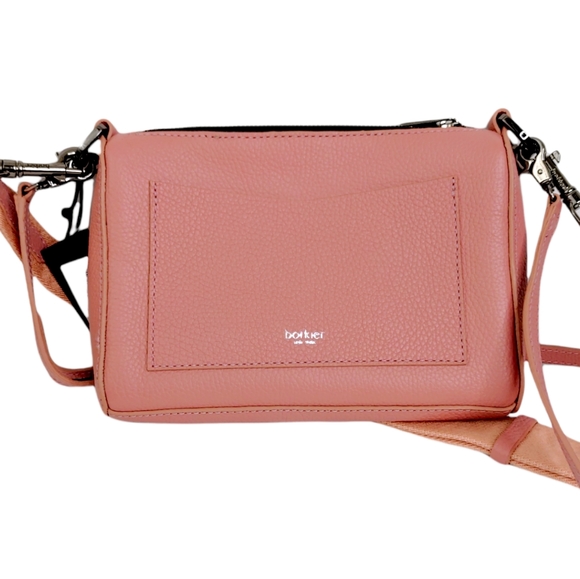 Botkier Blush Pink Valentina Pebble Leather Turnlock Small Crossbody Bag NWT - Picture 9 of 11